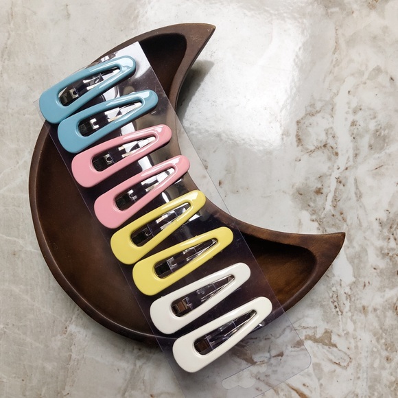 🎉HP🎉 Set of 8 🍬 Pastel Candy Color Snap Hair Clip Set - Picture 2 of 2